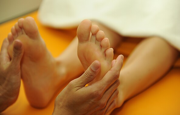Ayurveda foot massage in Alpino Hotel offered by SIS Wellness Holidays